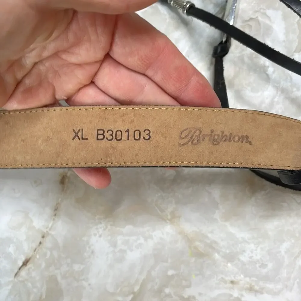 Brighton Western Native American-inspired Faux Turquoise Leather Belt